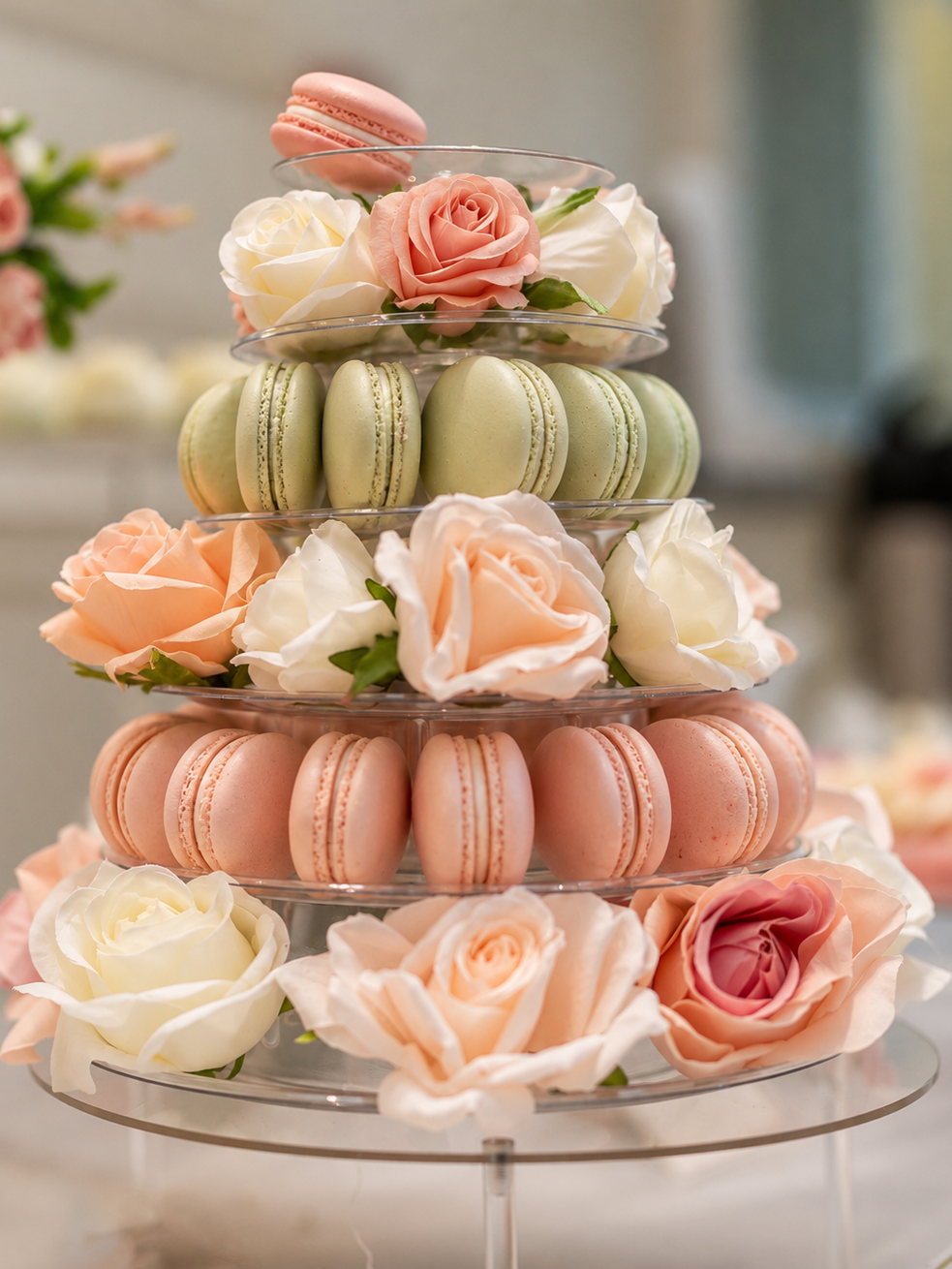 Vegan macaron tower